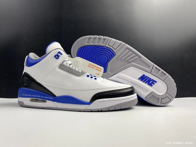 Rep LUCY Retro 3 Blue Air White Jordan CT8532-040 0815